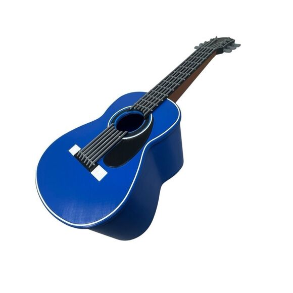 Classical Guitar Birdhouse Bright Blue Brown with Removable Back Unique 3D Print - Picture 2 of 12